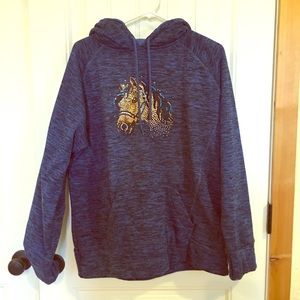 NWOT Women’s XL Hoodie w/ Rhinestone Horse